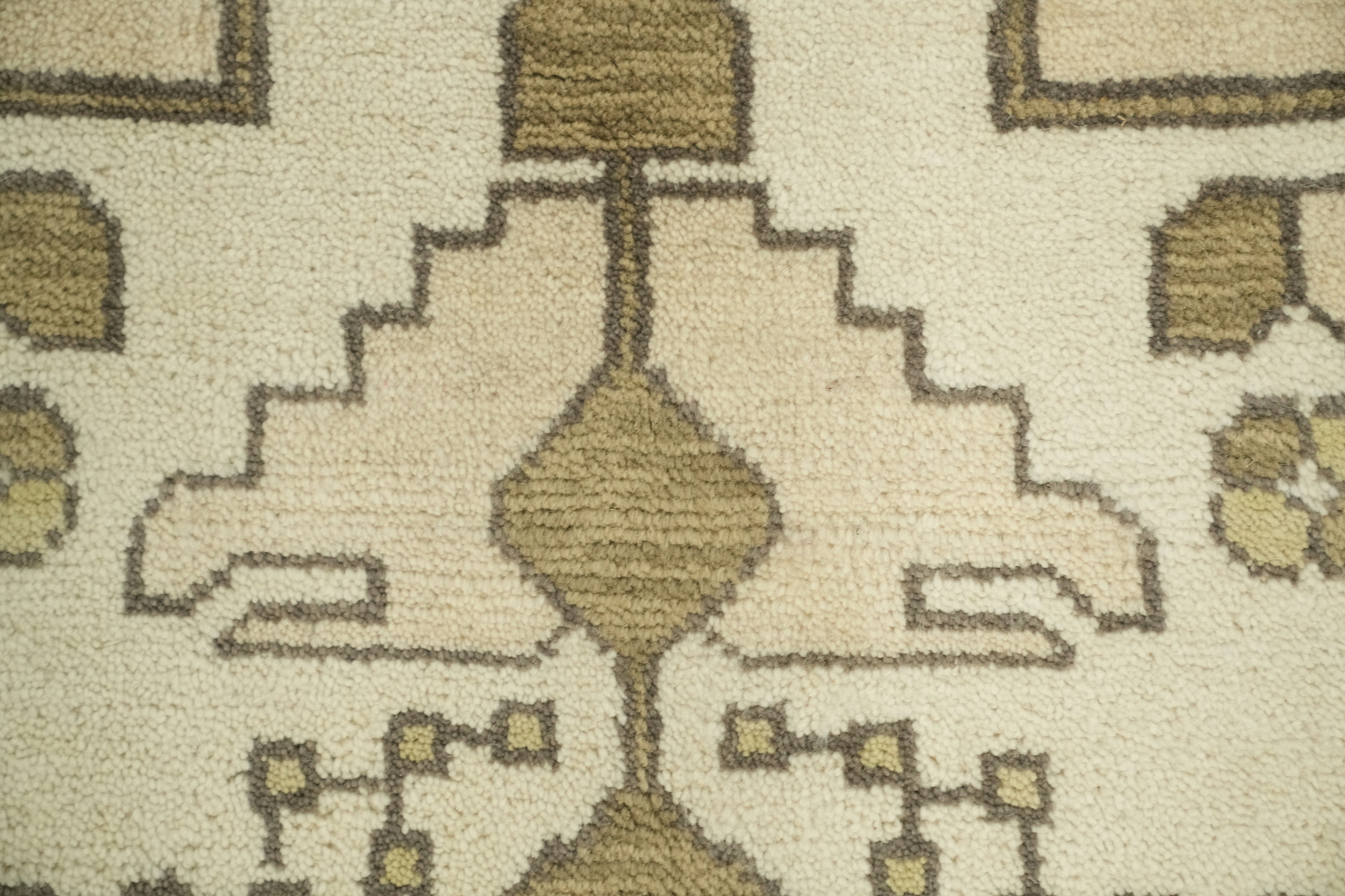 Traditional Beige and Blue Oushak Hand Made Area Rug 8x10
