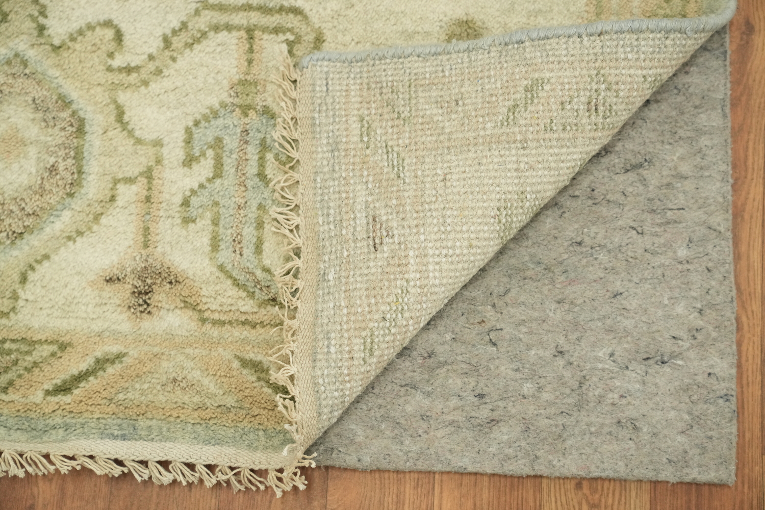 Soft Pastel Light Blue and Green Oushak Large Rug 9'x12'
