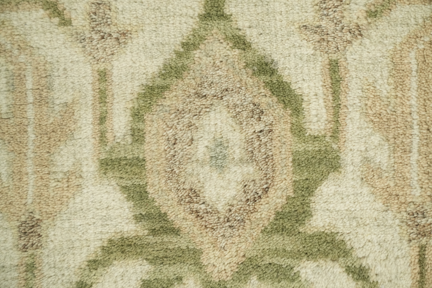 Soft Pastel Light Blue and Green Oushak Large Rug 9'x12'