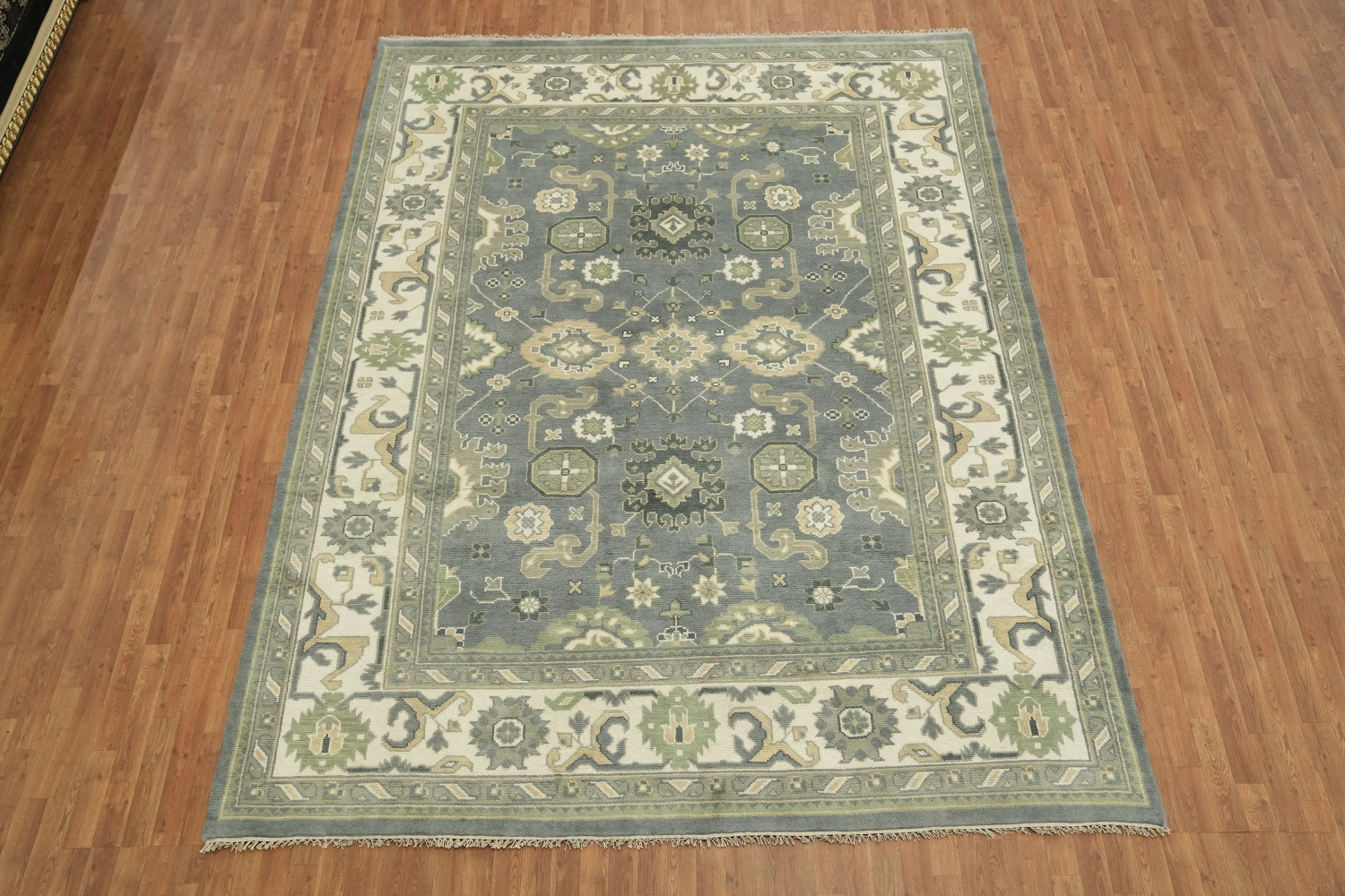 All-Over Oushak Grey Toned Rug Perfect for Living Rooms 9'x12'