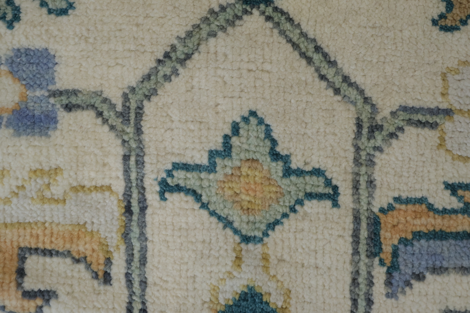 Artisan Blue and Beige Rug with Delicate Botanical Patterns 8'x10'