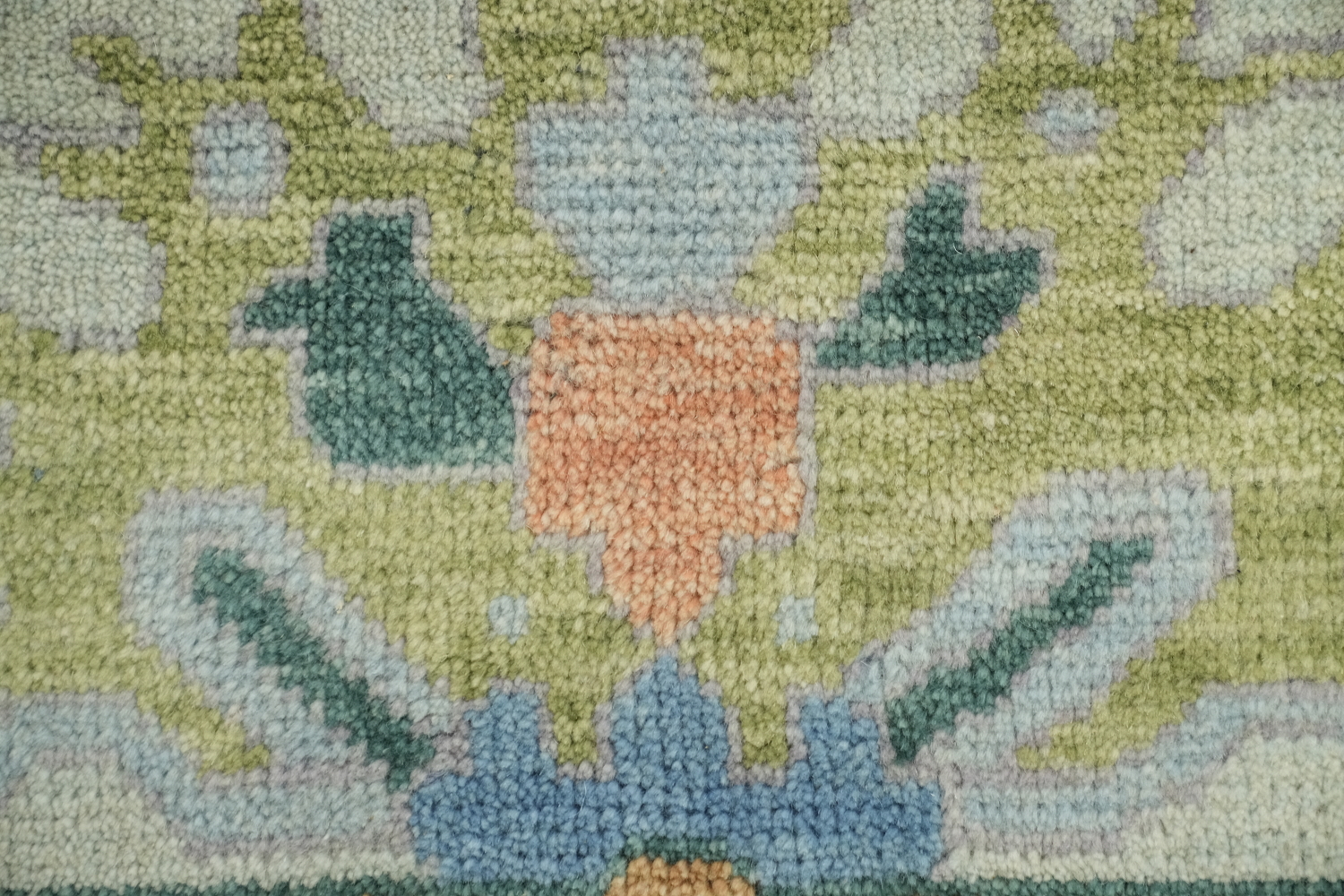 Luxury Handmade Oushak Rug Featuring Soft Blue and Delicate Hues 8'x10'