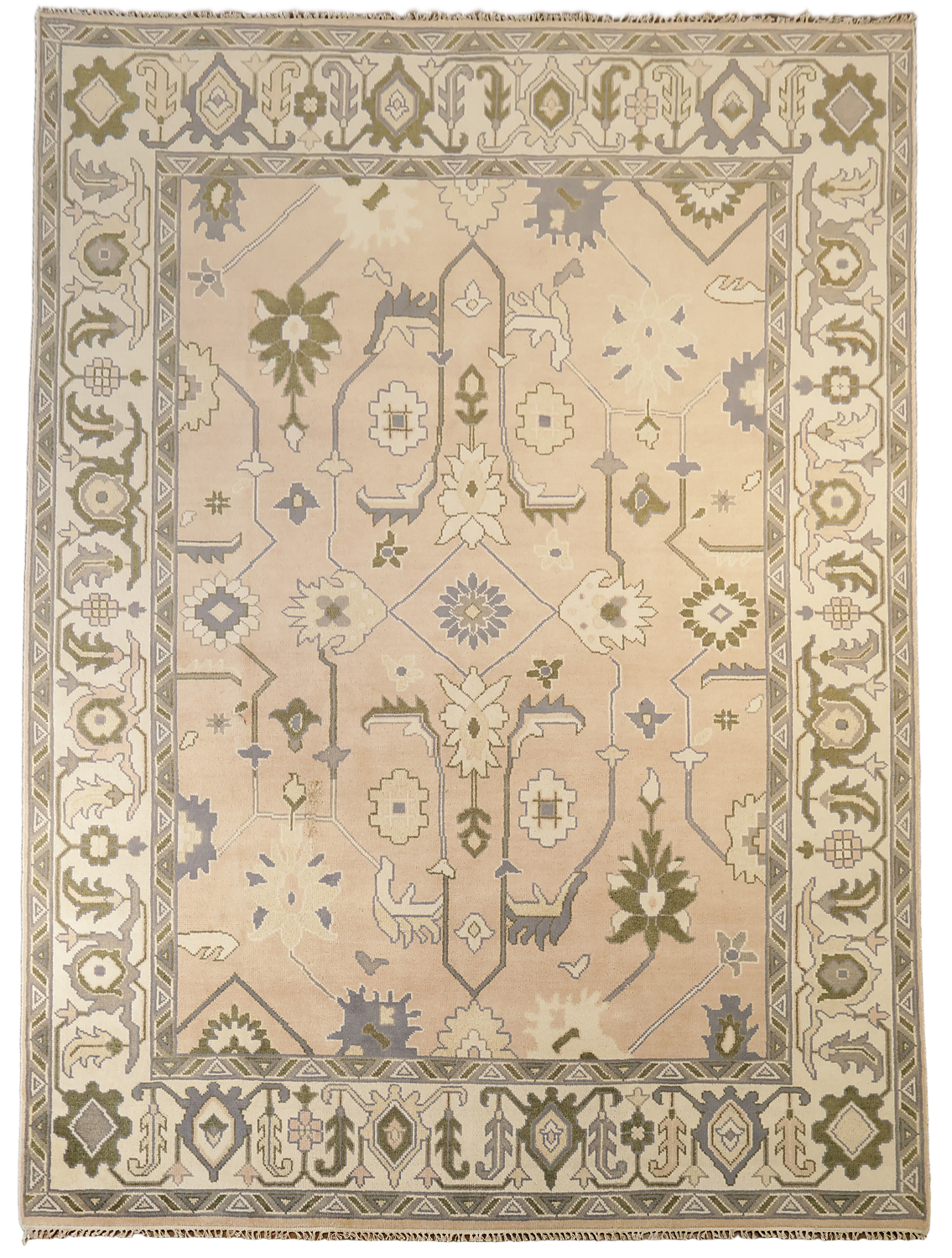 Traditional Area Rug in Subtle Tones and Delicate Motifs 9'x12'