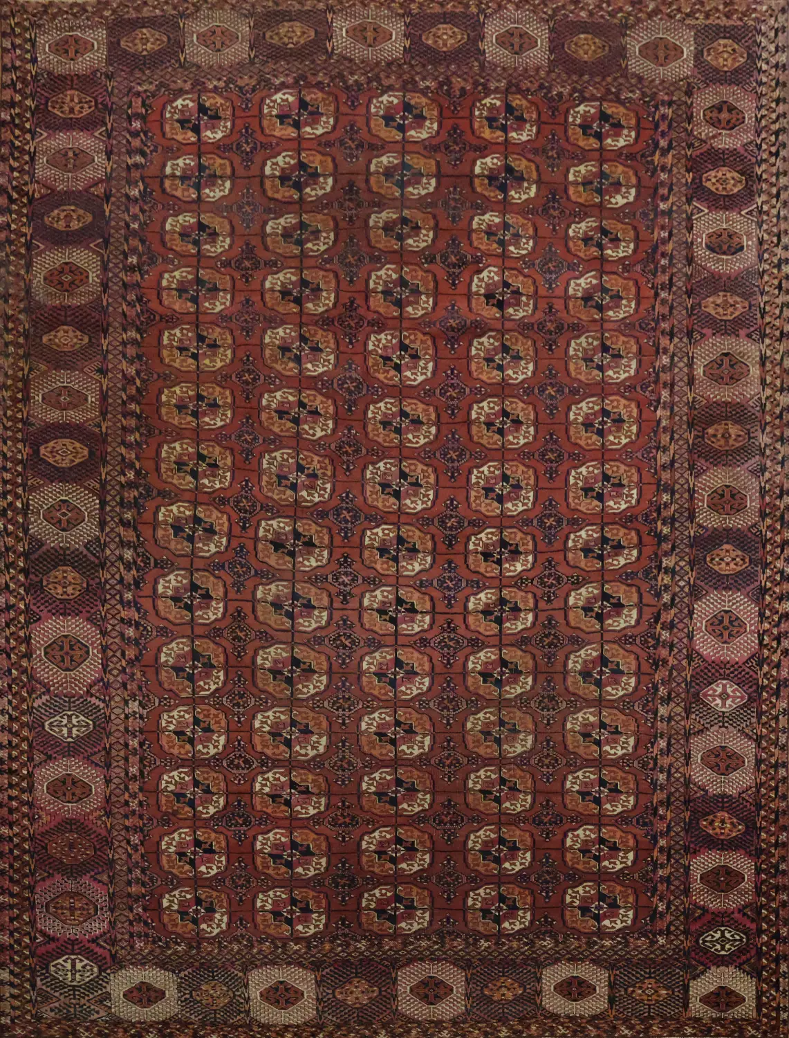 Turkoman Persian Tribal Wool Area Rug 7x10