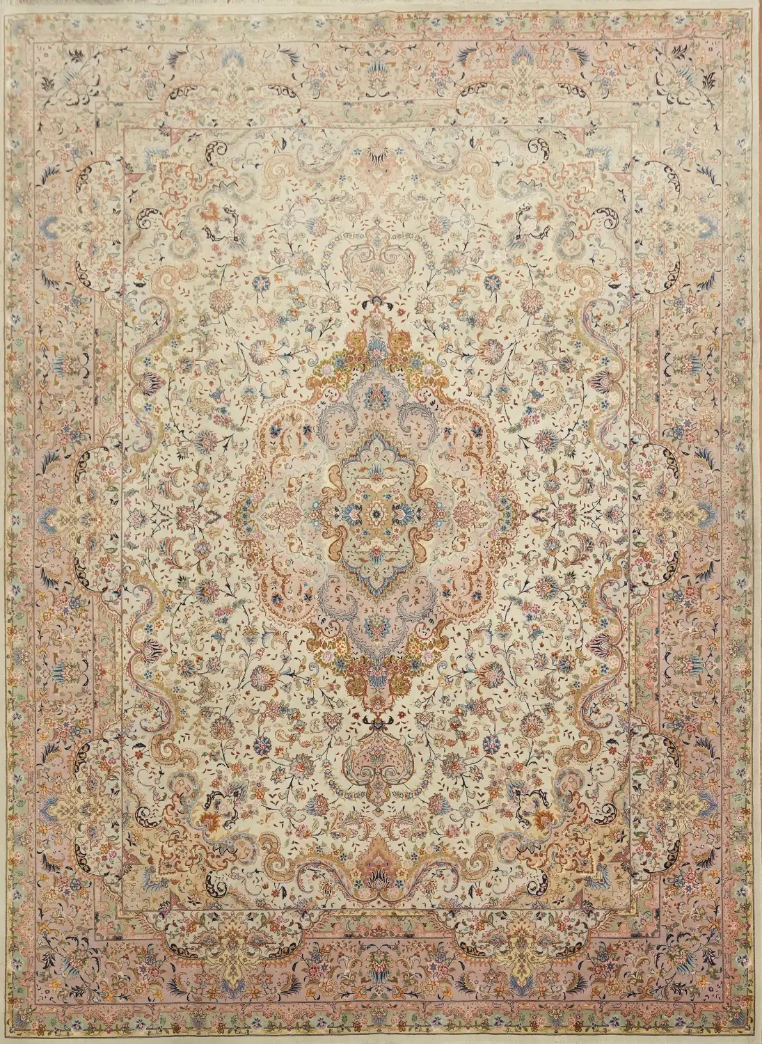 Fine Tabriz Persian Large Wool Rug 10x14
