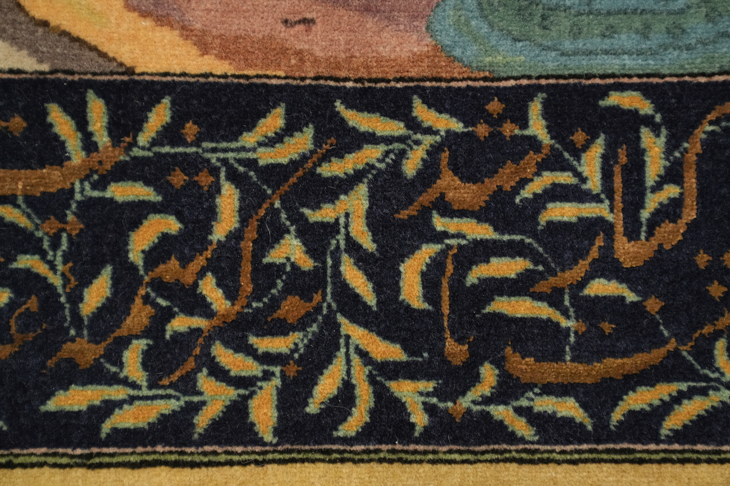 Rare Antique Pictorial Wool Tabriz Persian Area Rug 6x9