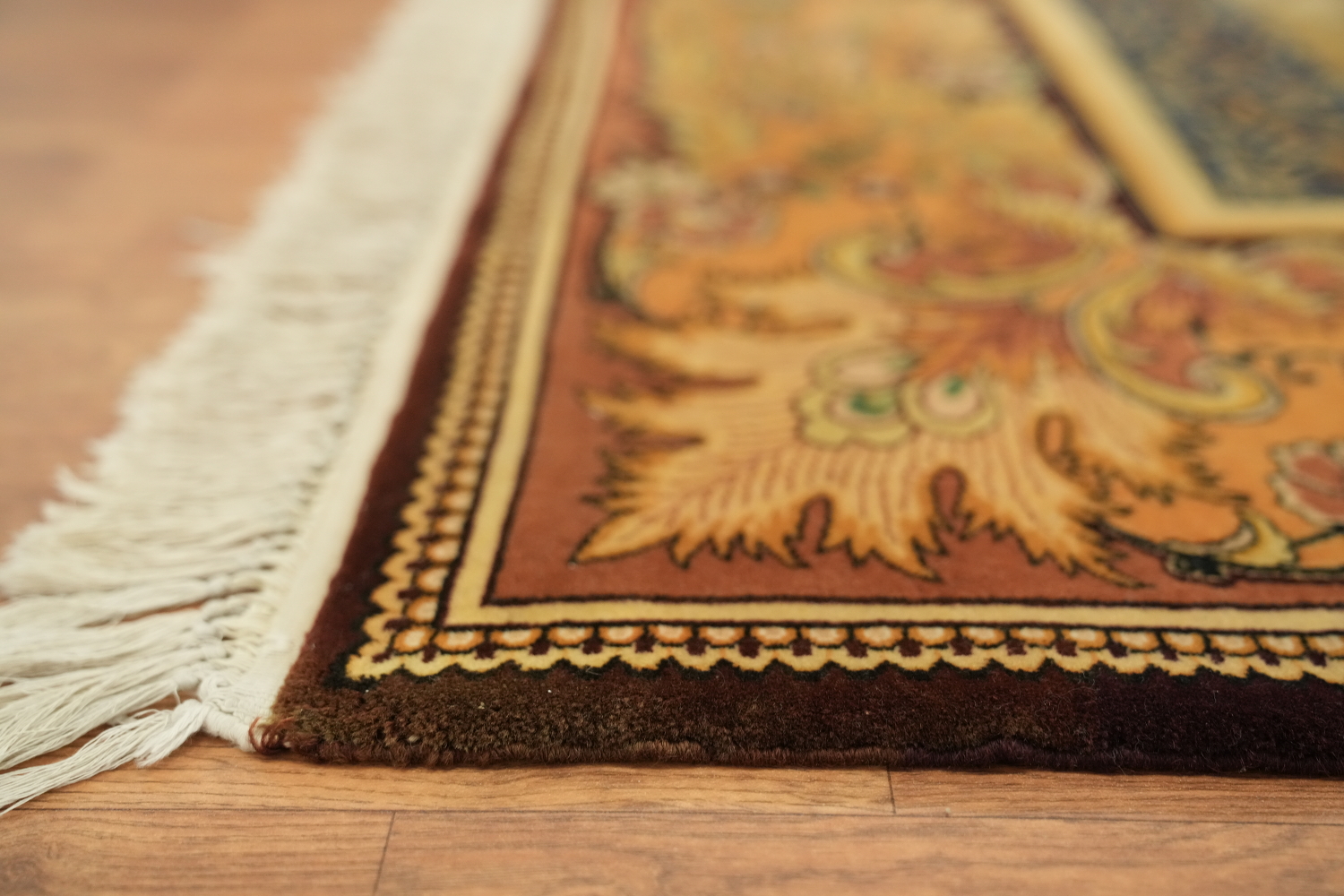Rare Antique Pictorial Wool Tabriz Persian Area Rug 6x9