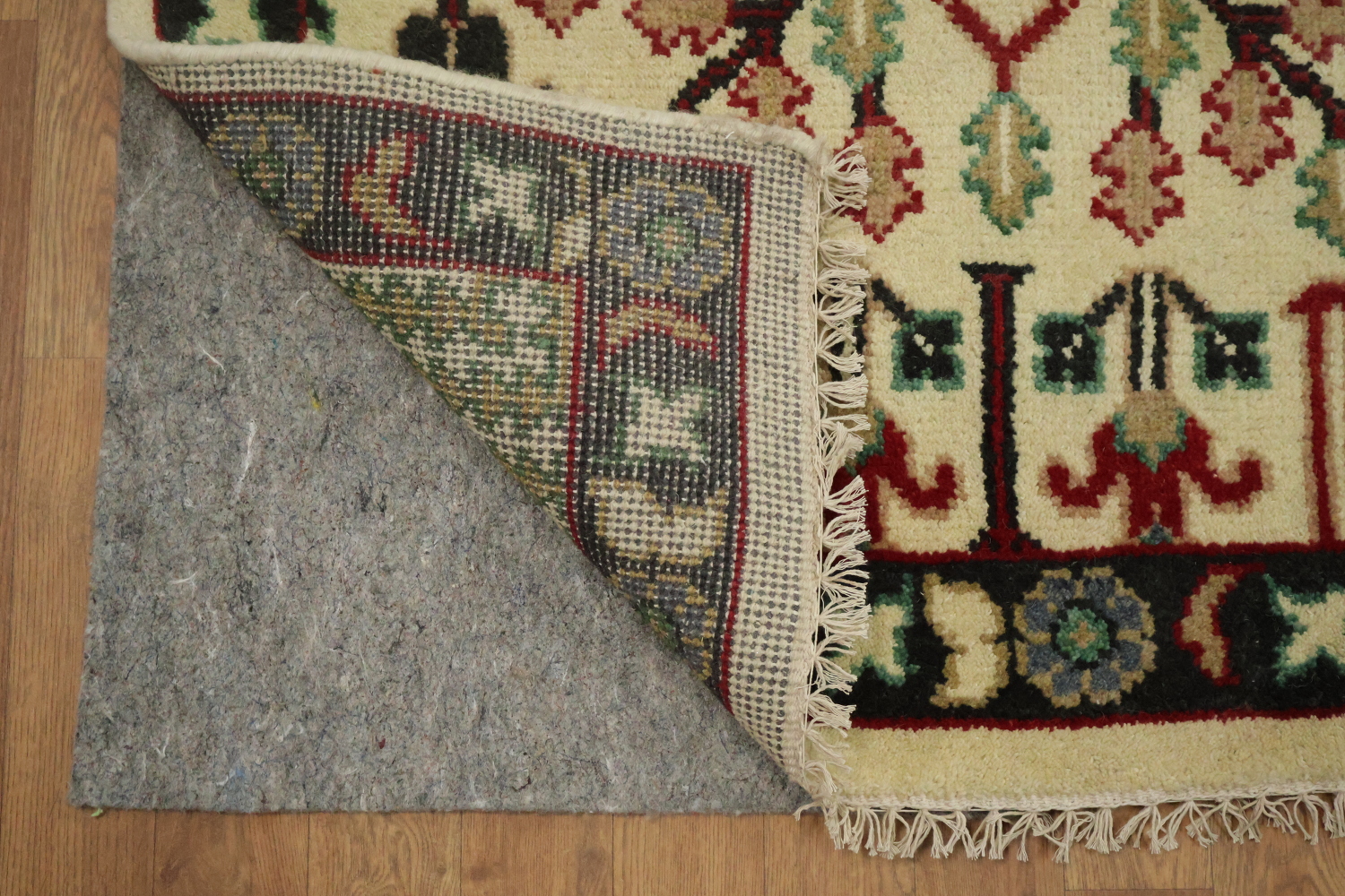 Intricate Tree Designs on a Rustic Decorative Rug 8'x10'