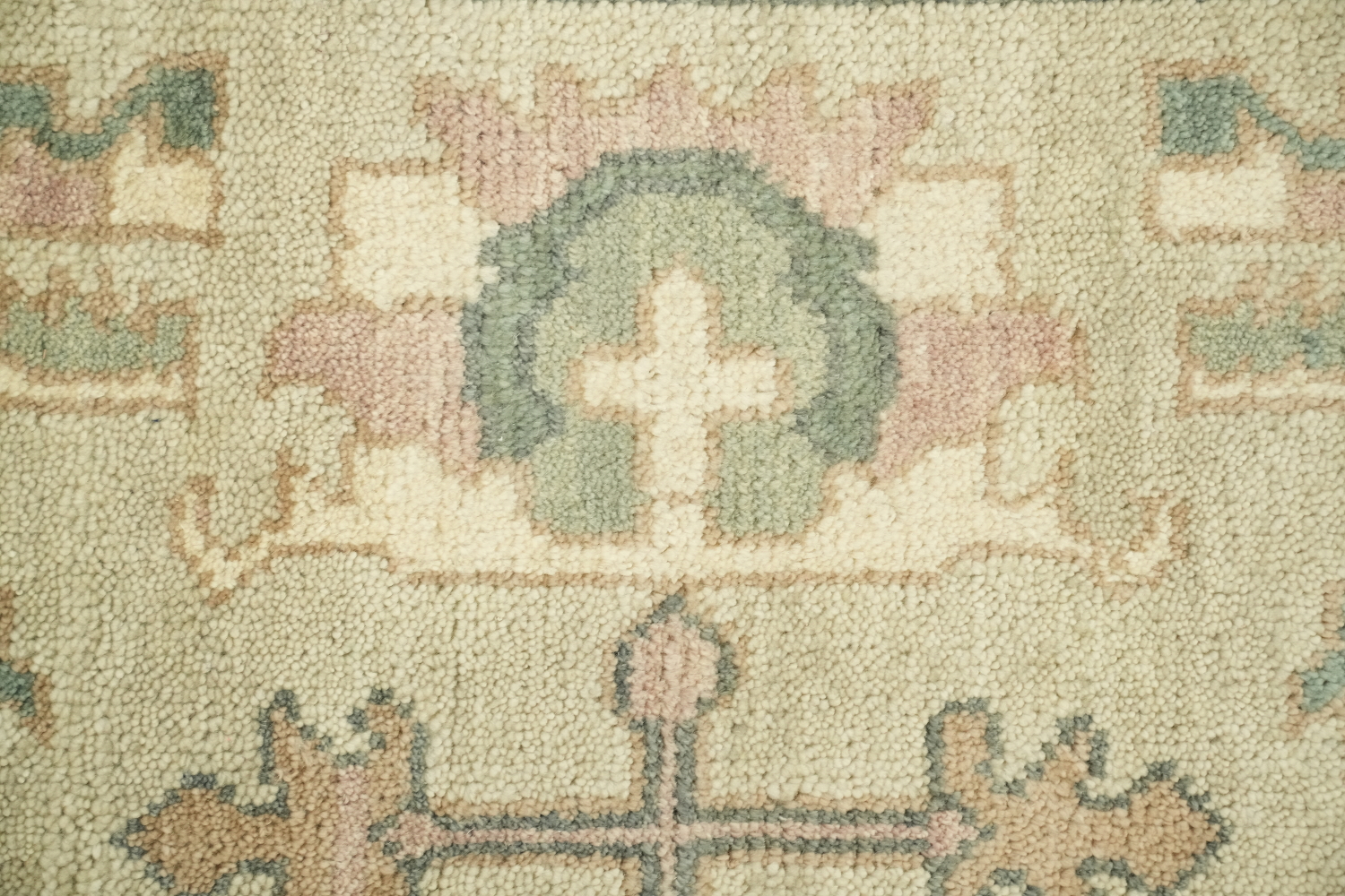 Luxurious Antique Style Sage Green Oushak Living Room Rug 9'x12'