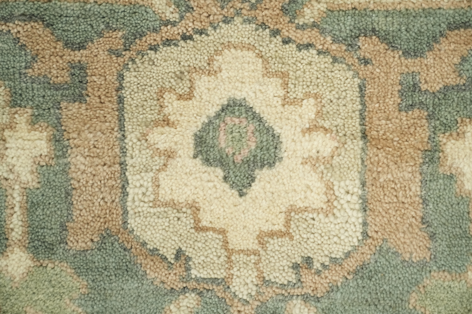 Luxurious Antique Style Sage Green Oushak Living Room Rug 9'x12'