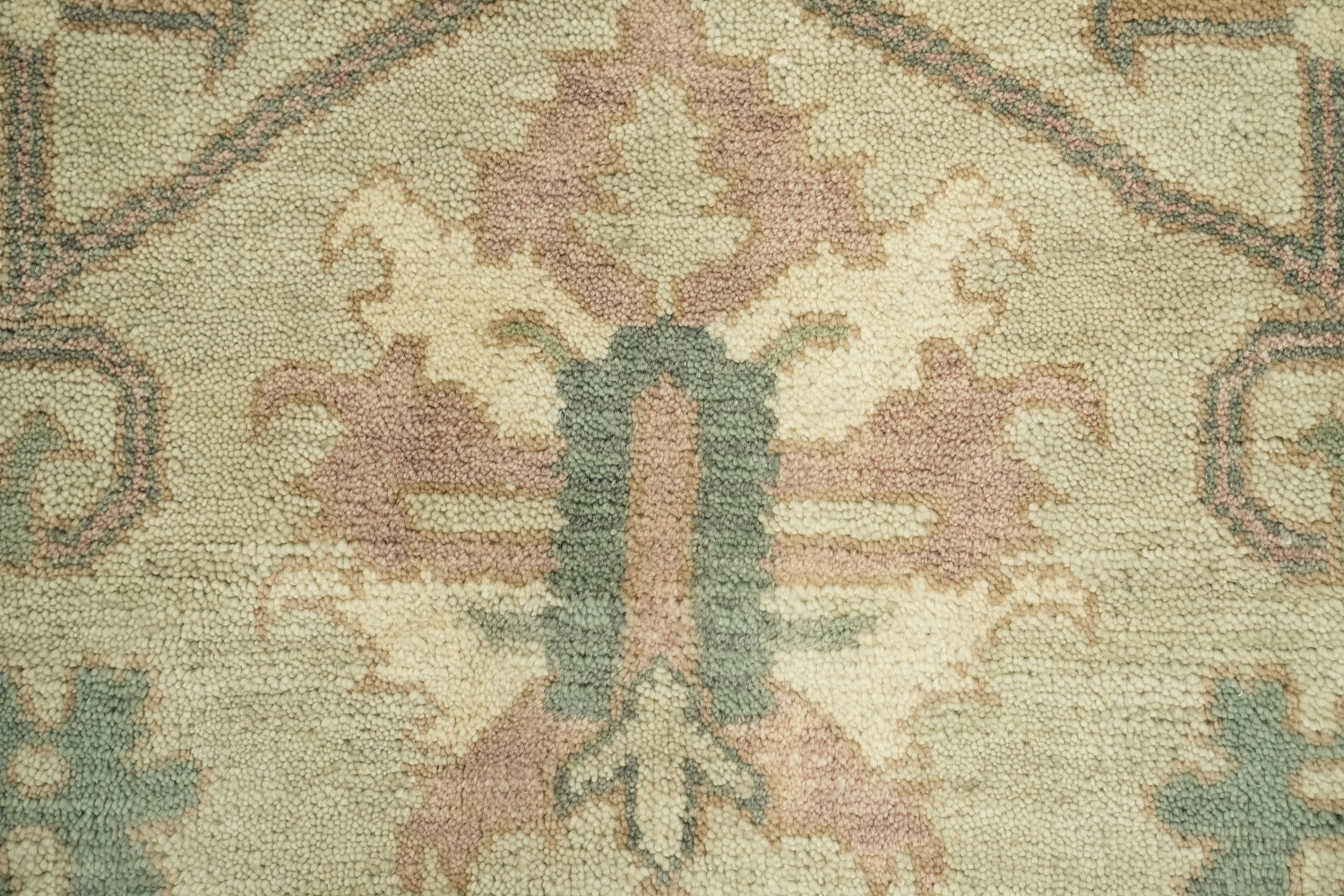 Luxurious Antique Style Sage Green Oushak Living Room Rug 9'x12'