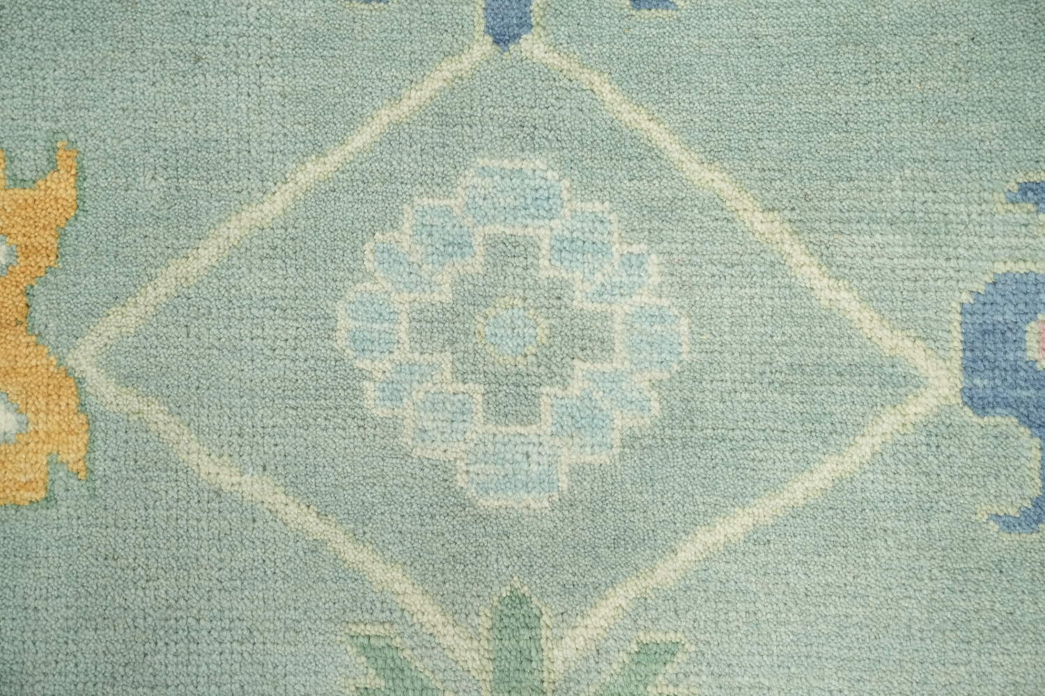 Sea-Foam Green Traditional Oushak Hand Made Area Rug 8x10 ft