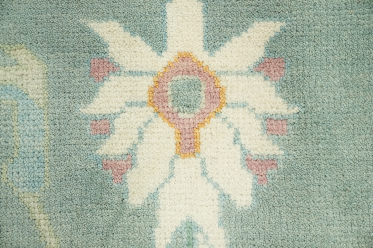 Sea-Foam Green Traditional Oushak Hand Made Area Rug 8x10 ft