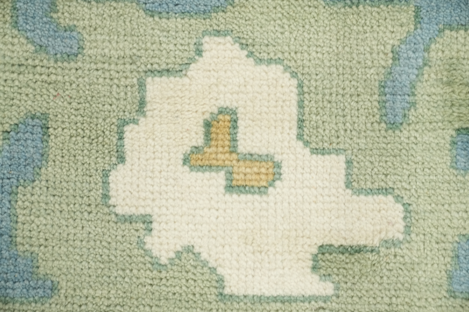 Classic Pastel Patterned Light Blue Oushak Rug for a Graceful Living Space 8'x10'