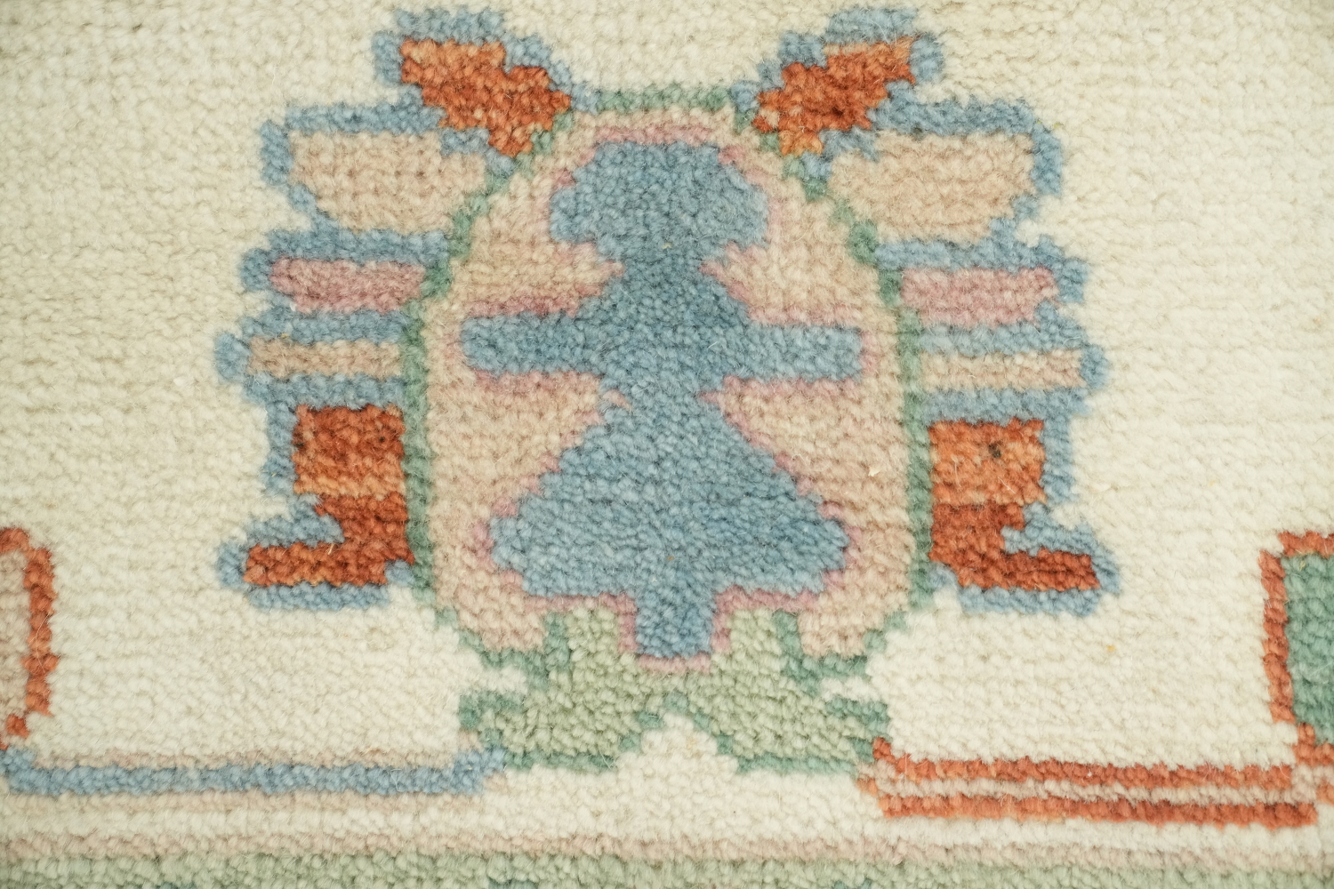 Classic Pastel Patterned Light Blue Oushak Rug for a Graceful Living Space 8'x10'