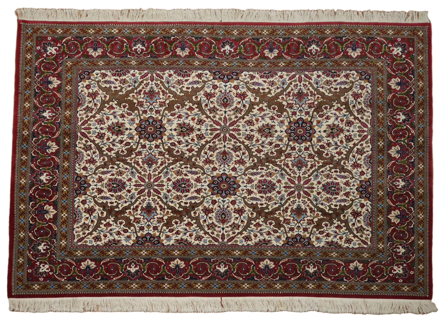 Soft Plush Floral Maroon 7x10 Tabriz Persian Area Rug