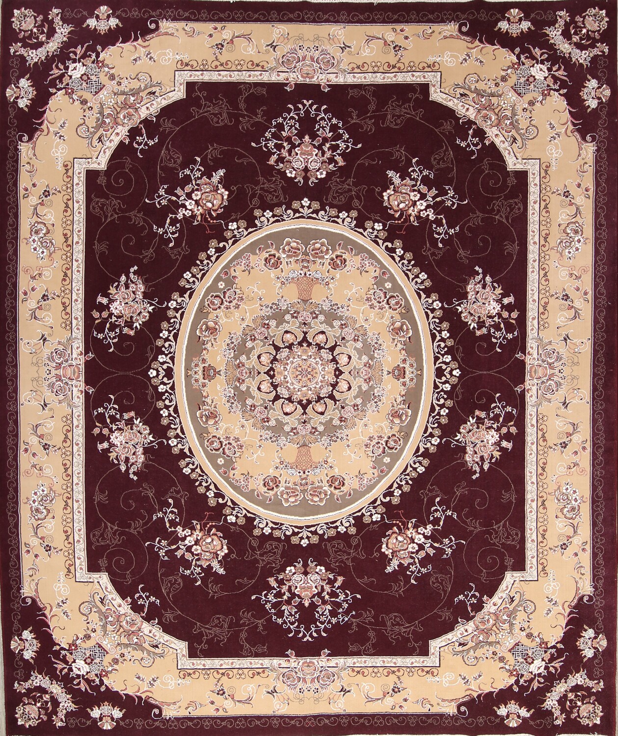 Soft Floral Plush 10x13 Tabriz Persian Area Rug