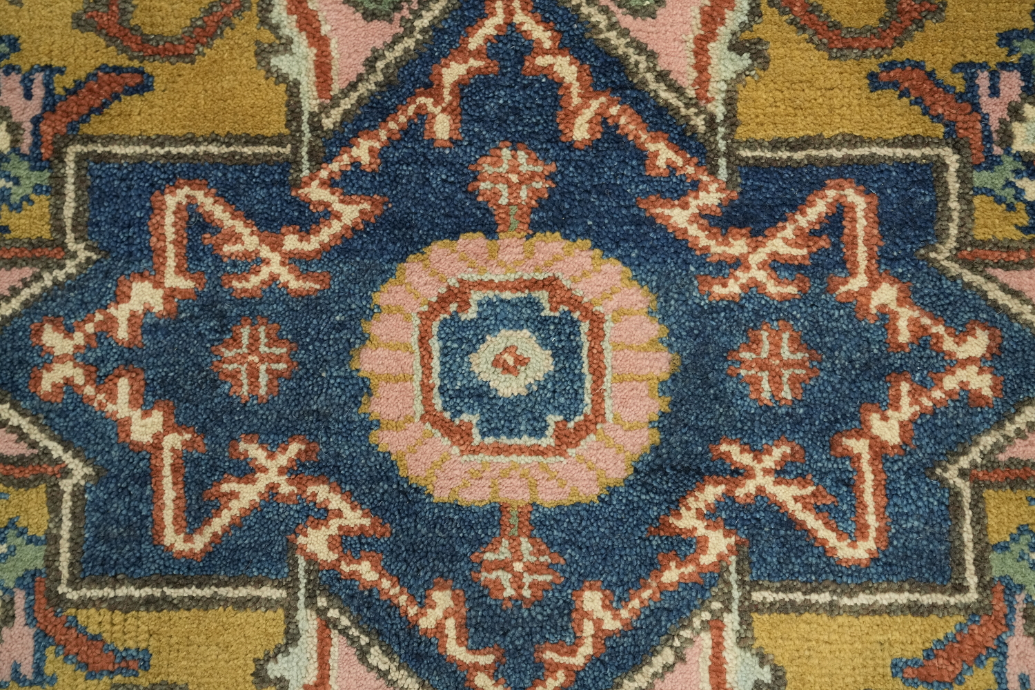 8'x10' Blue and Green Heriz-Serapi Traditional Rug