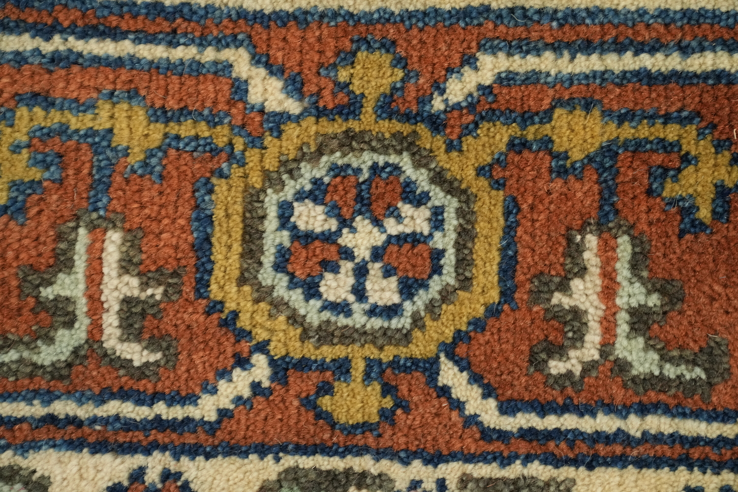 8'x10' Blue and Green Heriz-Serapi Traditional Rug