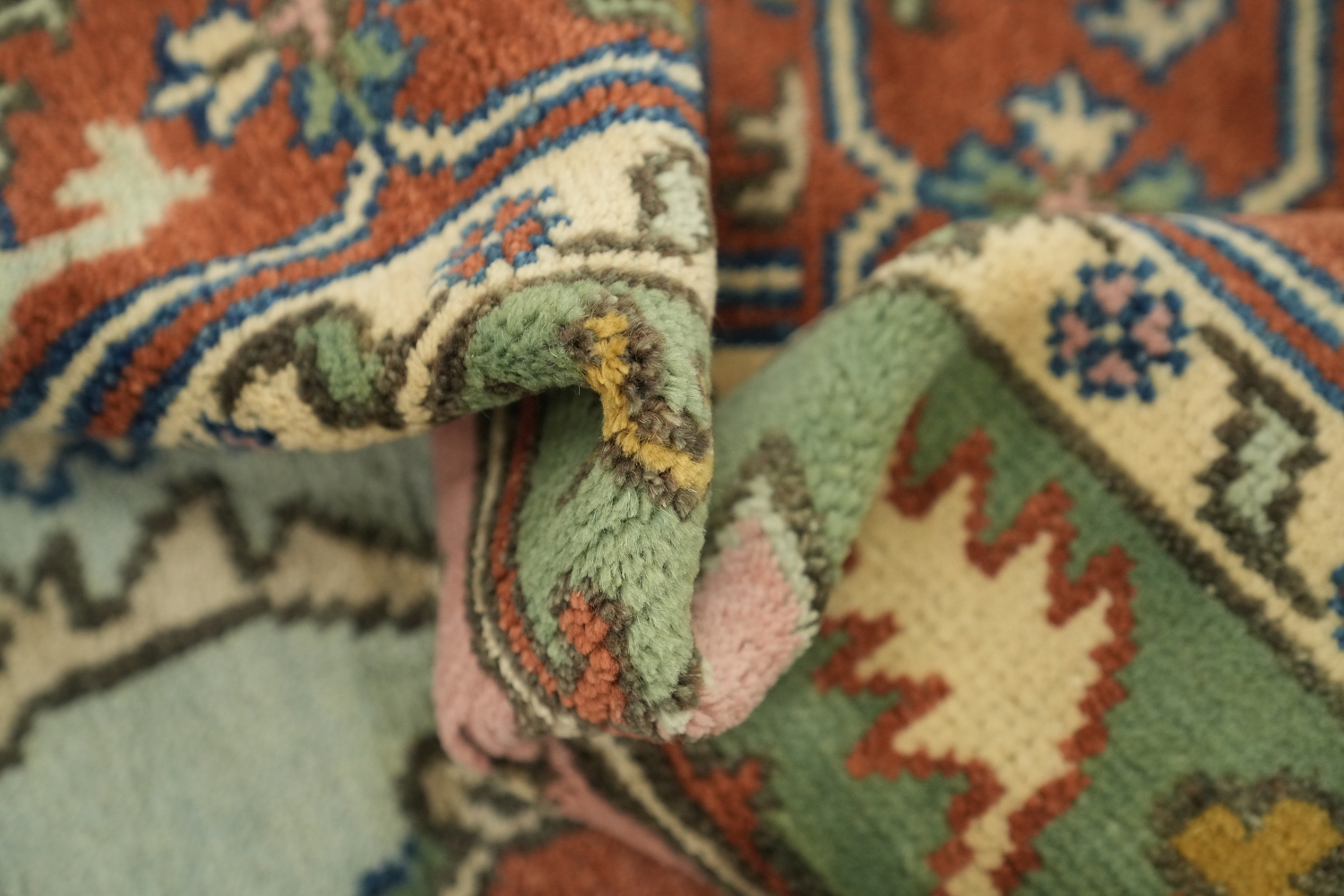 8'x10' Blue and Green Heriz-Serapi Traditional Rug