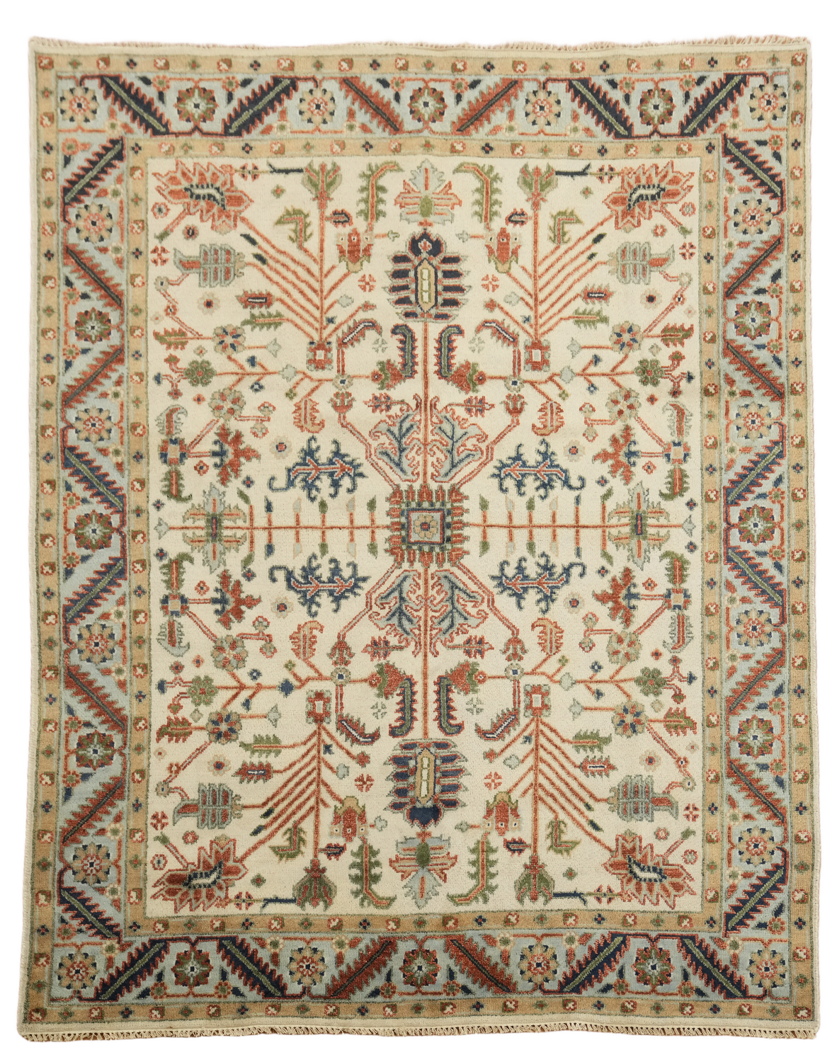 8'x10' Vintage-Inspired Rug with Earthy Tones and Classic Patterns