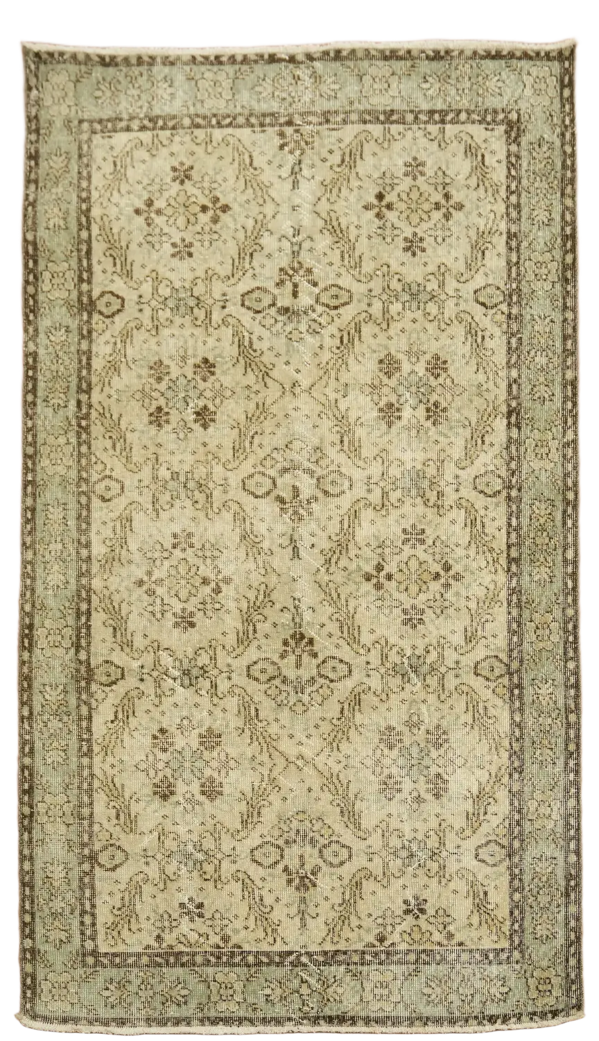 Anatolian Oriental Distressed Wool Rug 4x7