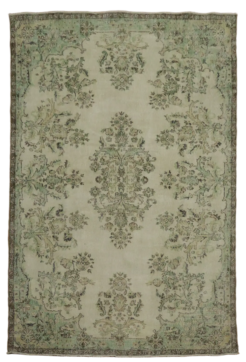 Wool Vintage Anatolian Oriental Area Rug 6x9