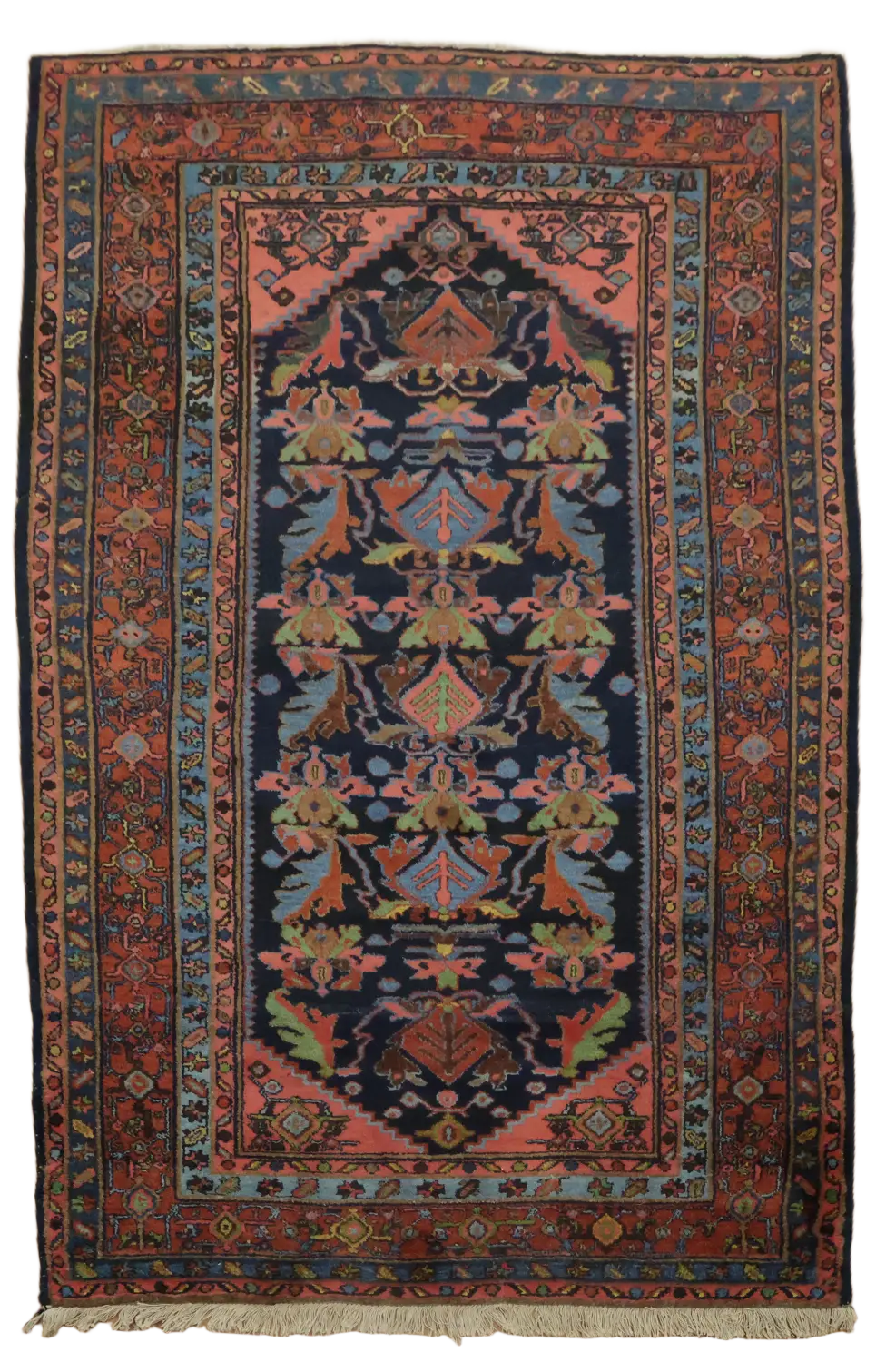 Blue Tribal Wool Lilian Persian Rug 5x7
