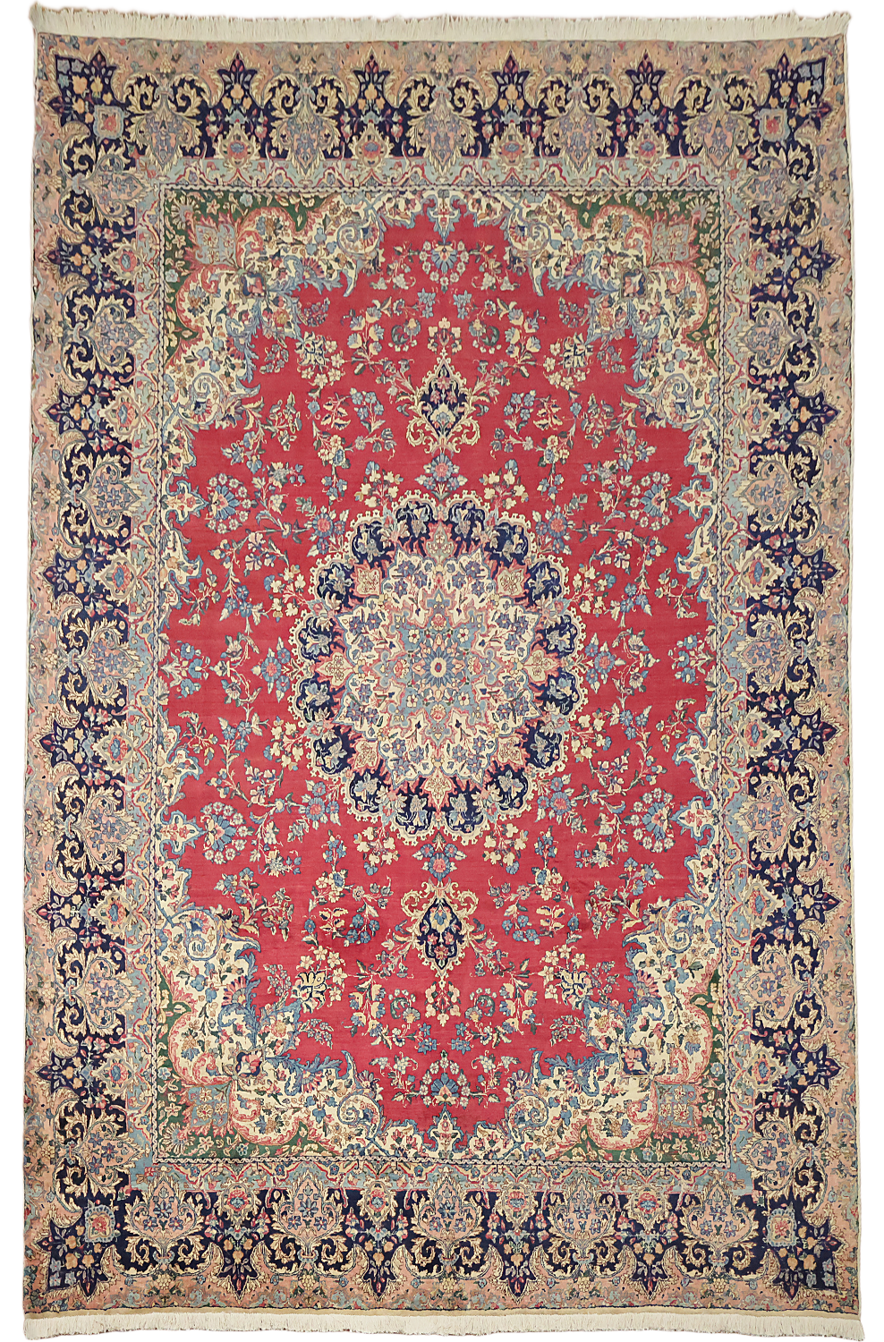 Victorian Style Red Kashan Turkish Area Rug 10x13