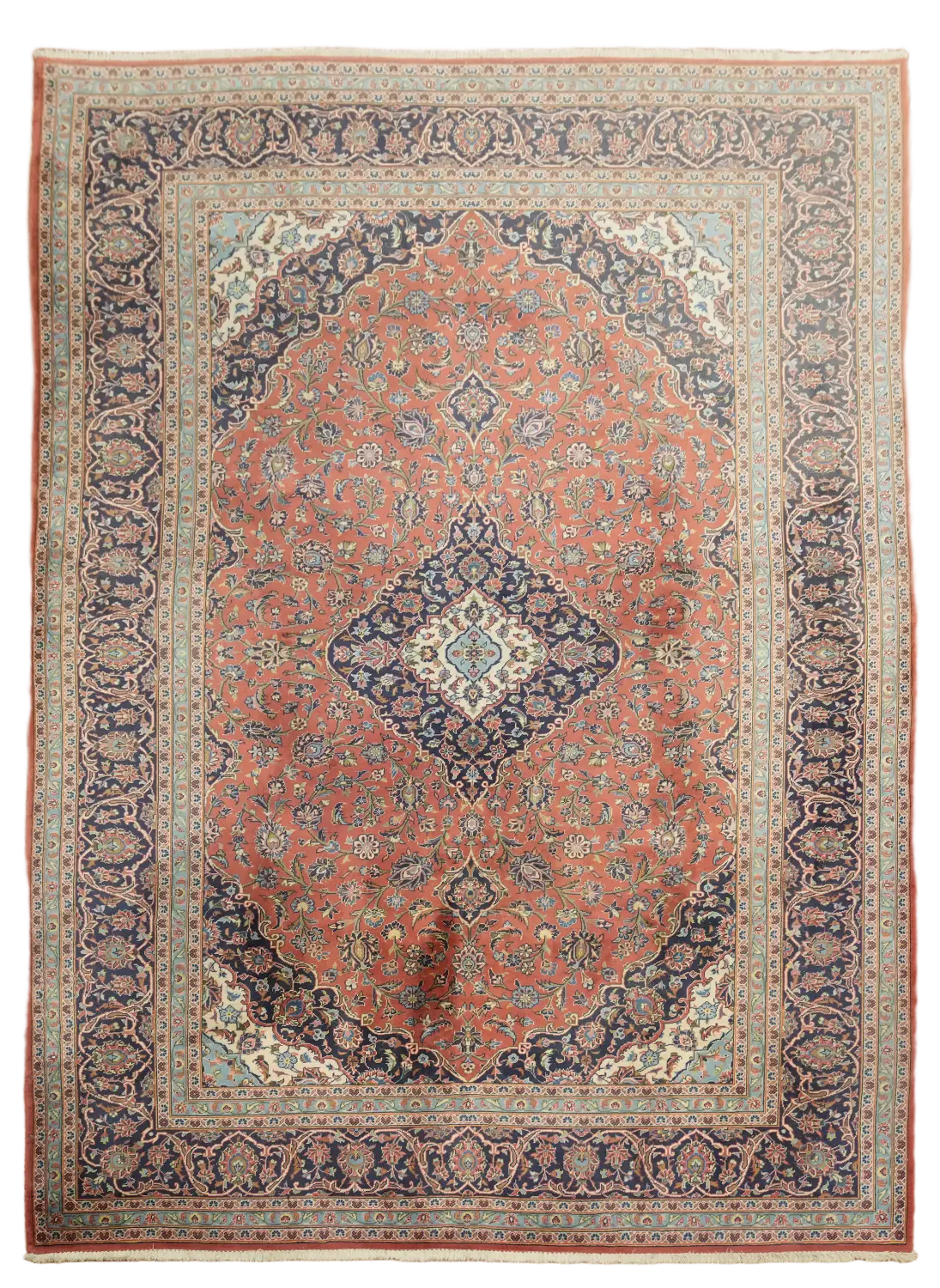 Vintage Wool Kashan Oriental Area Rug 8x11