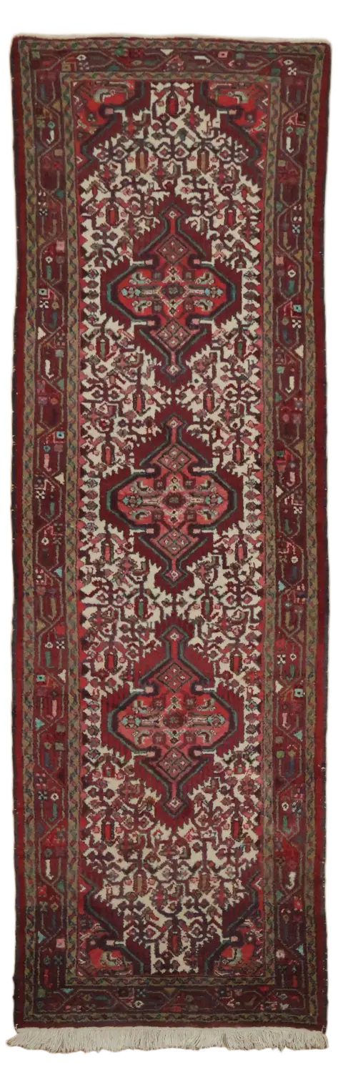 Hamedan Persian Runner Wool Rug 3x8