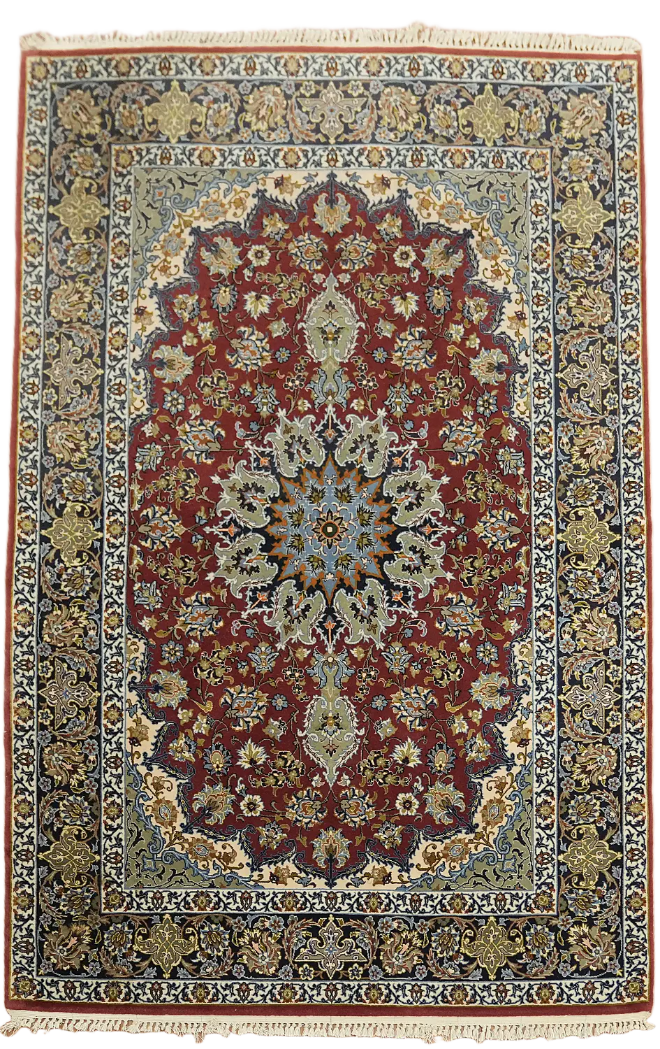 Fine Isfahan Persian Wool Rug 4x6