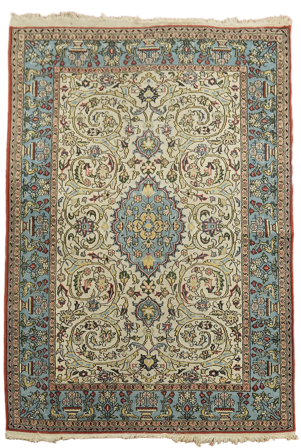 Vintage Wool Shahreza Persian Rug 3x5