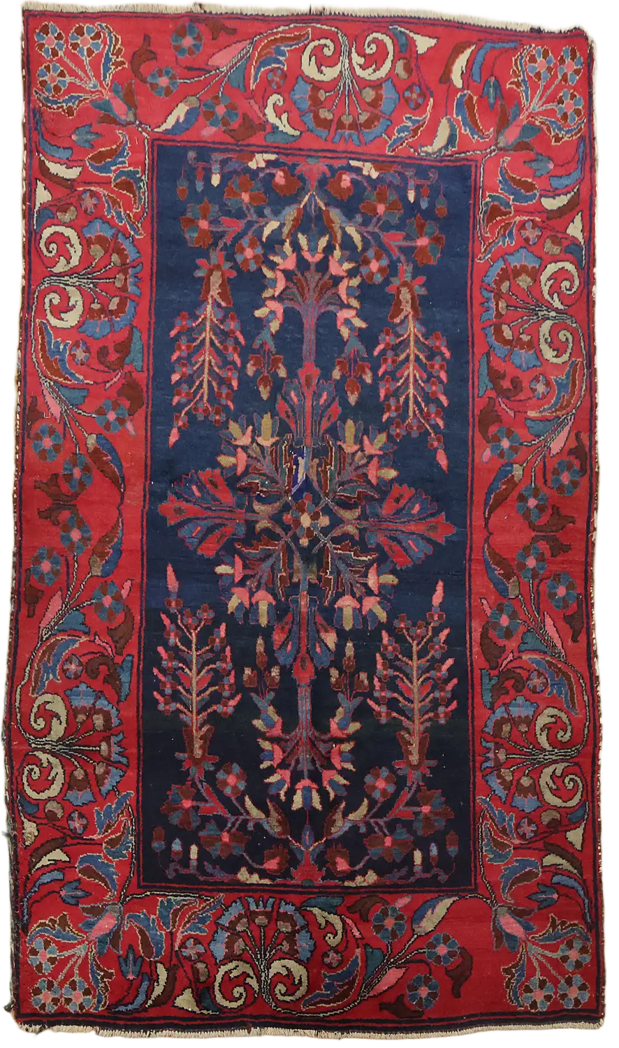 Antique Blue Sultanabad Ziegler Persian Wool Rug 4x6