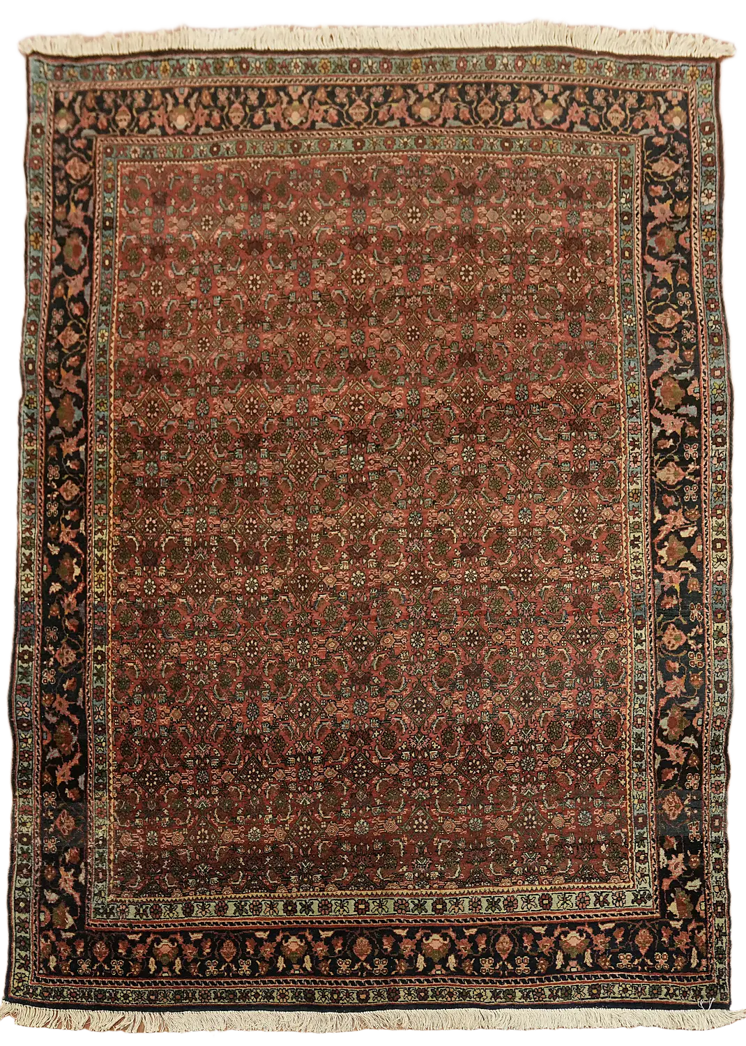 Old Vintage Wool Bidjar Persian Rug 5x7