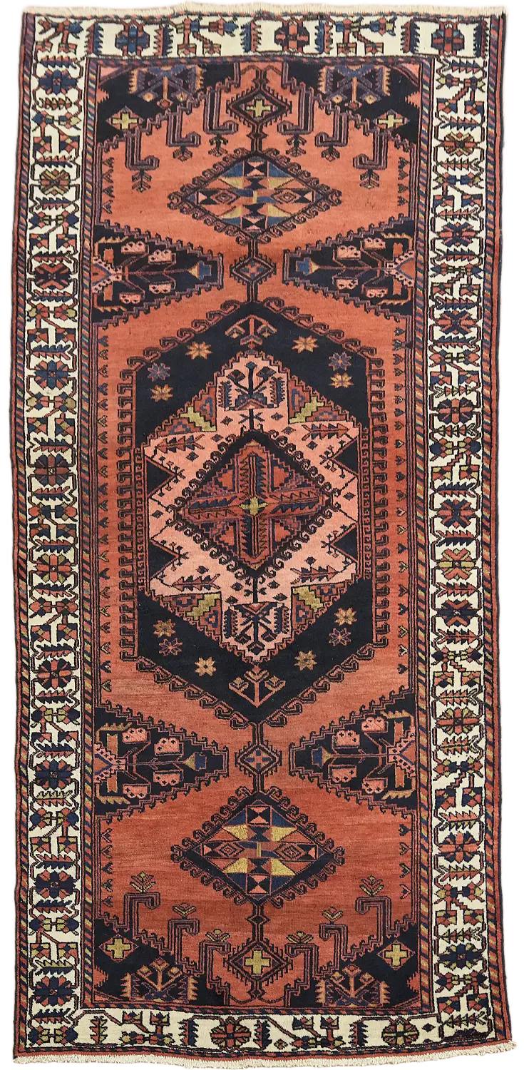 Vintage Bakhtiari Persian Area Wool Rug 5x9