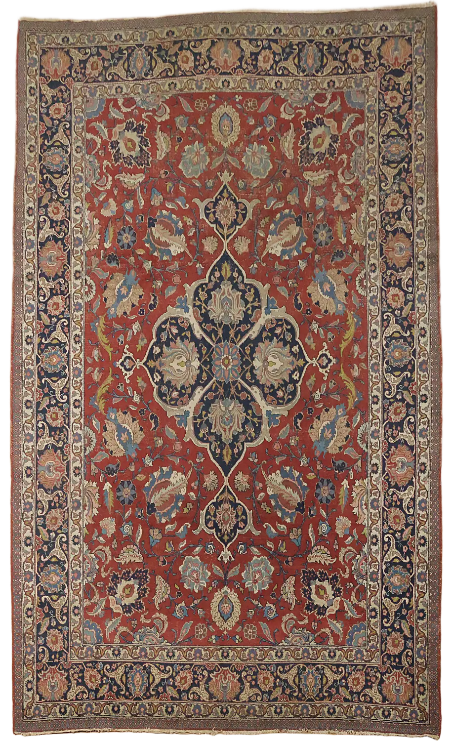 Antique Tabriz Persian Wool Area Rug 9x12