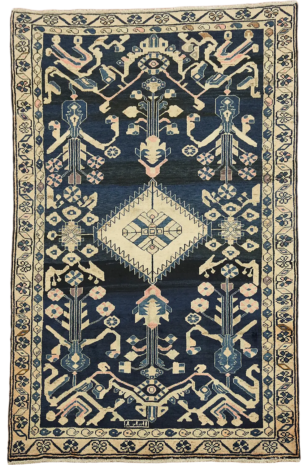 Blue Vintage Lori Persian Wool Area Rug 7x10