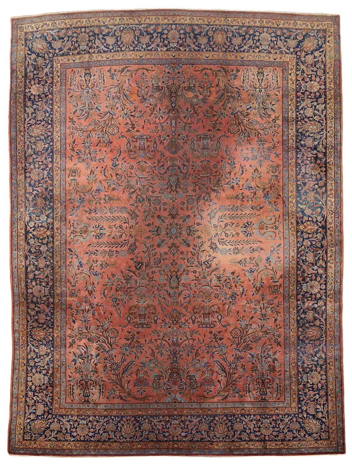 Collectible Antique Kashan Persian Wool Area Rug 9x11