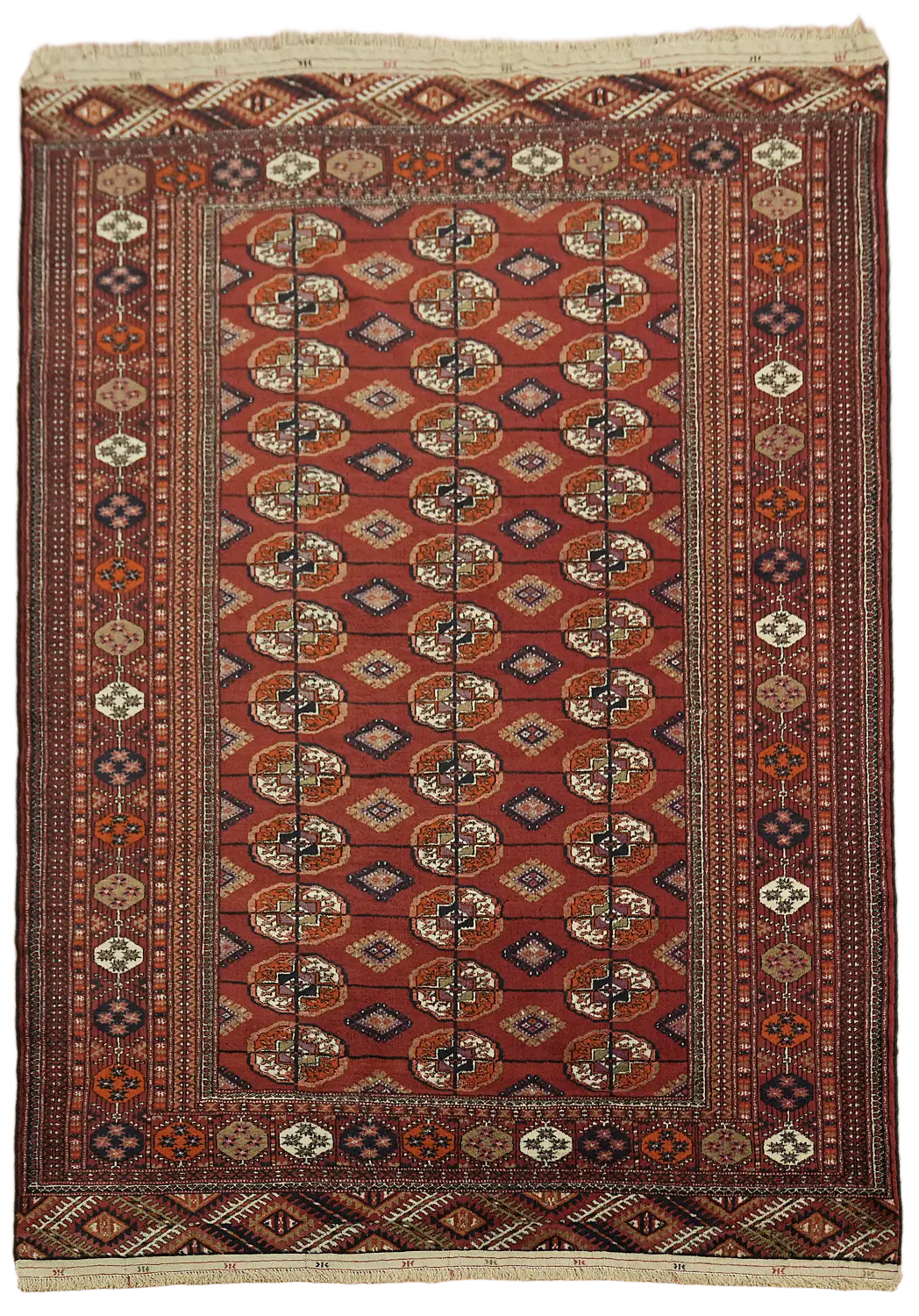 Geometric Wool Bokhara Oriental Rug 5x6