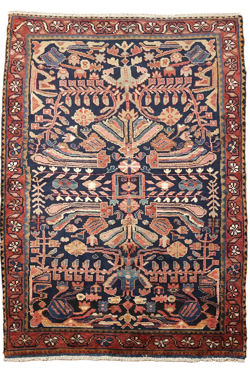 Blue Lilian Persian Tribal Wool Rug 5x7