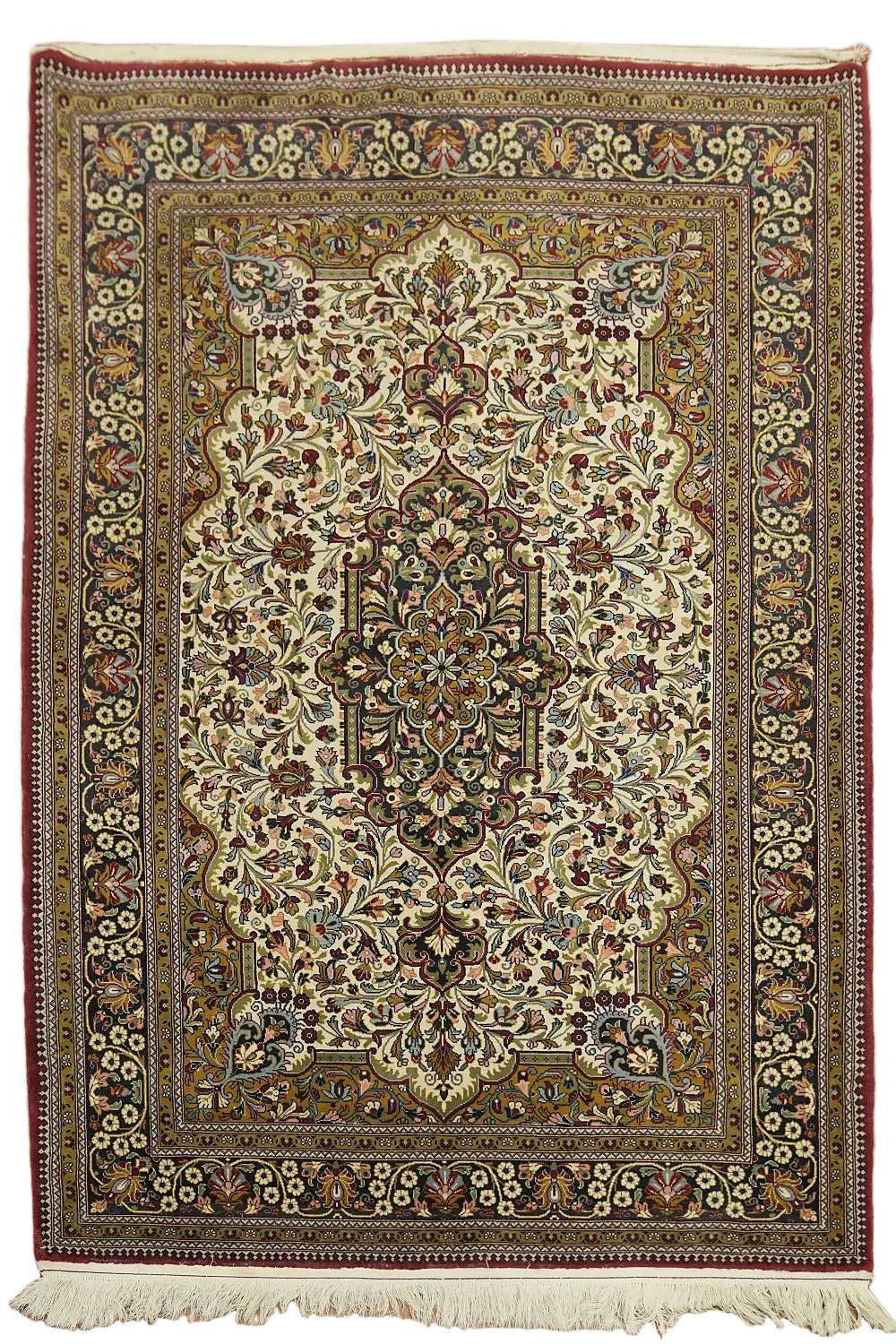 Fine Floral Tabriz Persian Wool Rug 4x6