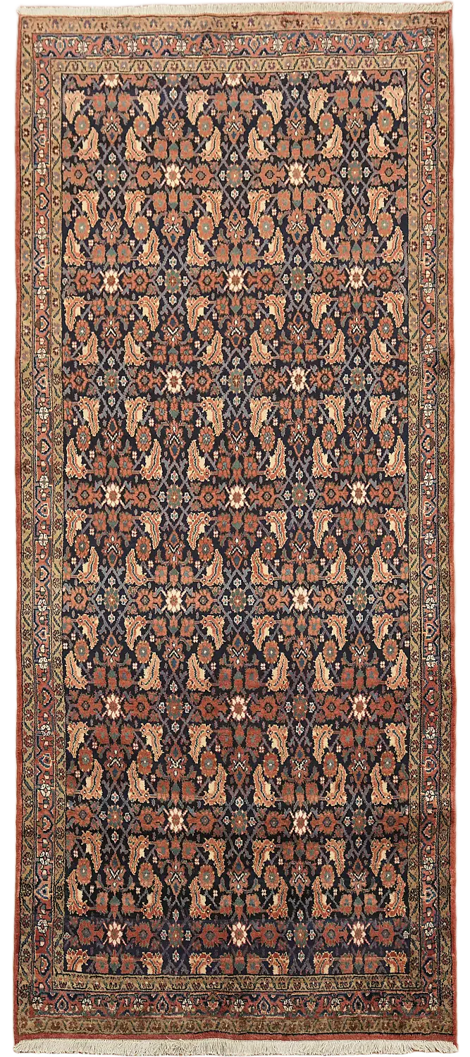 Blue Tribal Malayer Persian Wool Rug 5x11