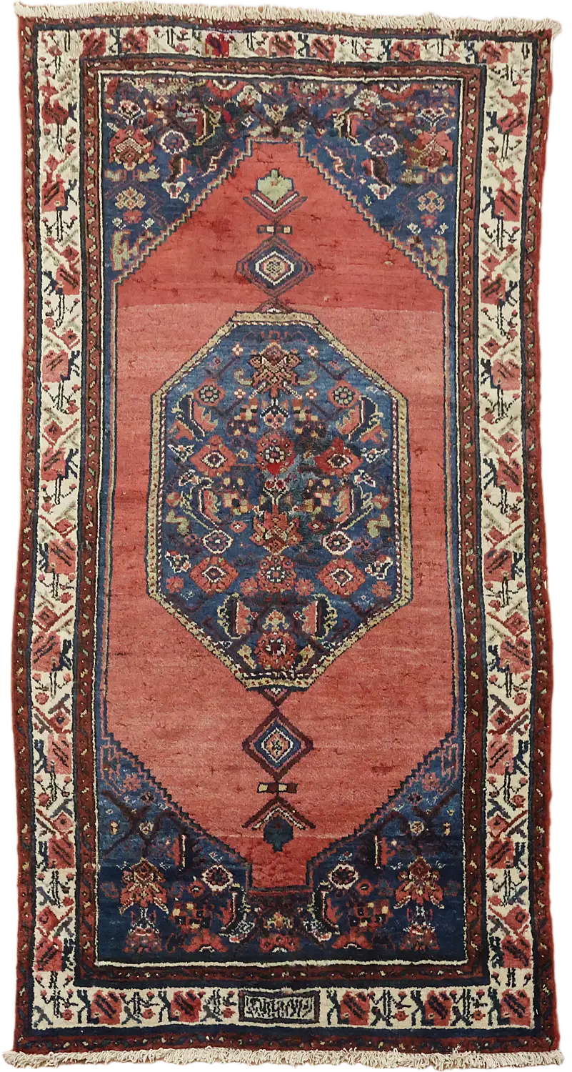 Old Vintage Hamedan Persian Tribal Rug 4x7