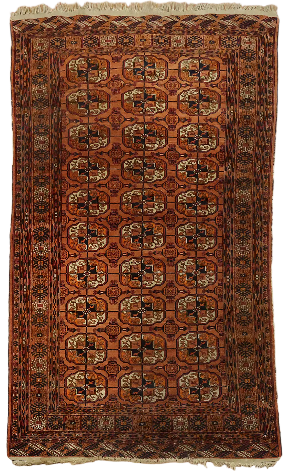 Vintage Turkoman Persian Wool Rug 4x6