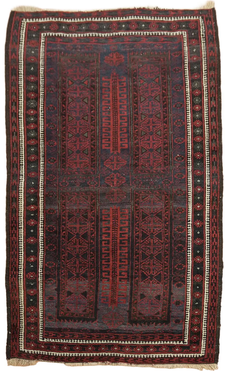 Vintage Wool Tribal Balouch Persian Rug 4x6