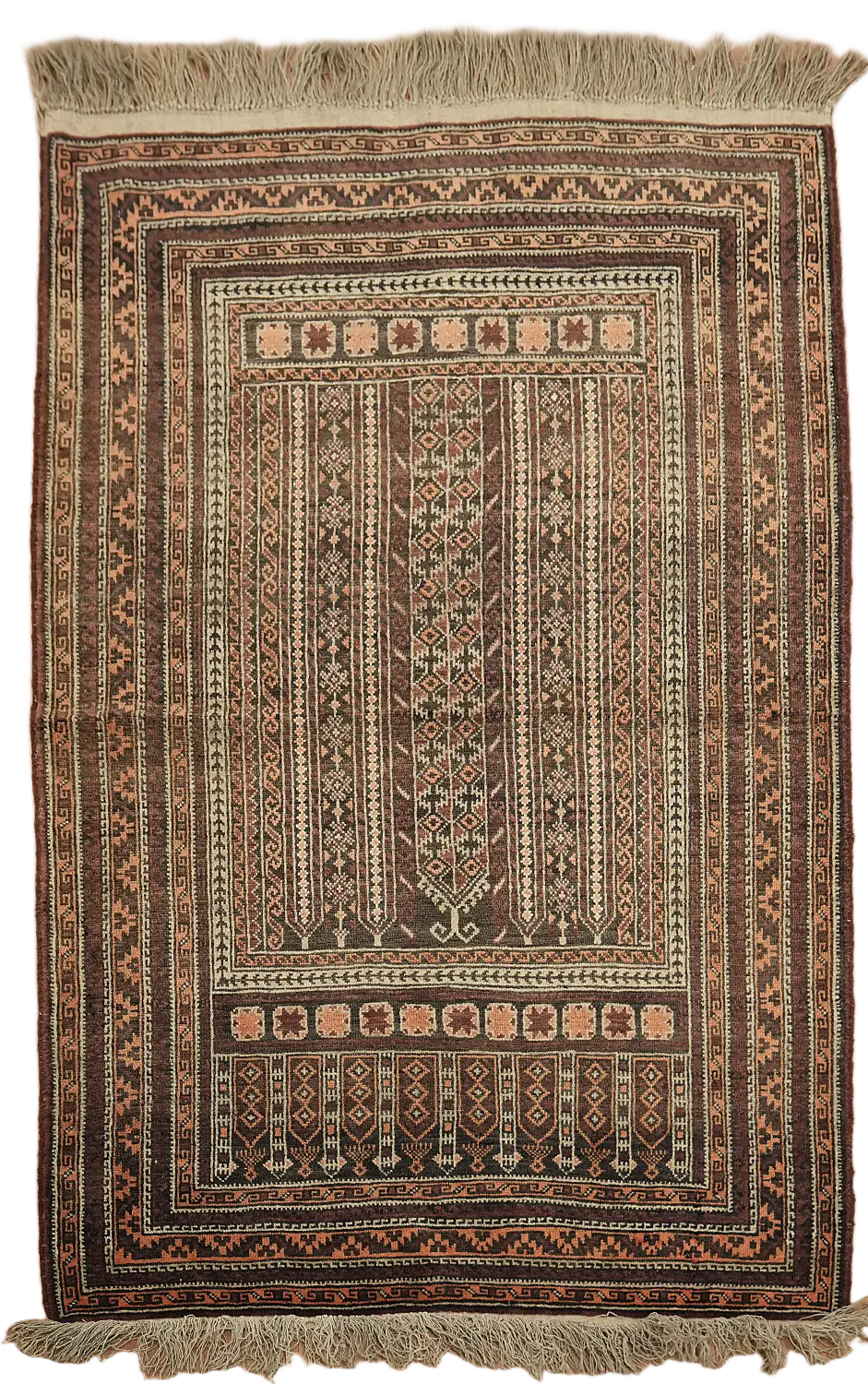 Balouch Oriental Vintage Wool Rug 3x5