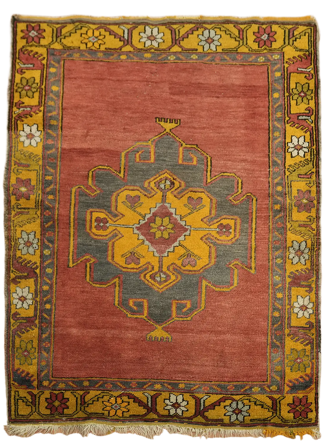 Vintage Oushak Turkish Wool Rug 3x5