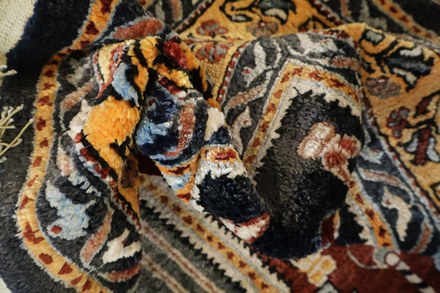Vintage Anatolian Turkish Wool Rug 3x4