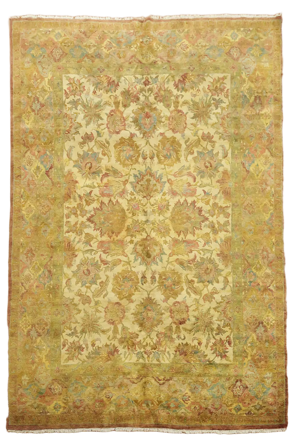 Agra Oriental Large Wool Rug 9x14